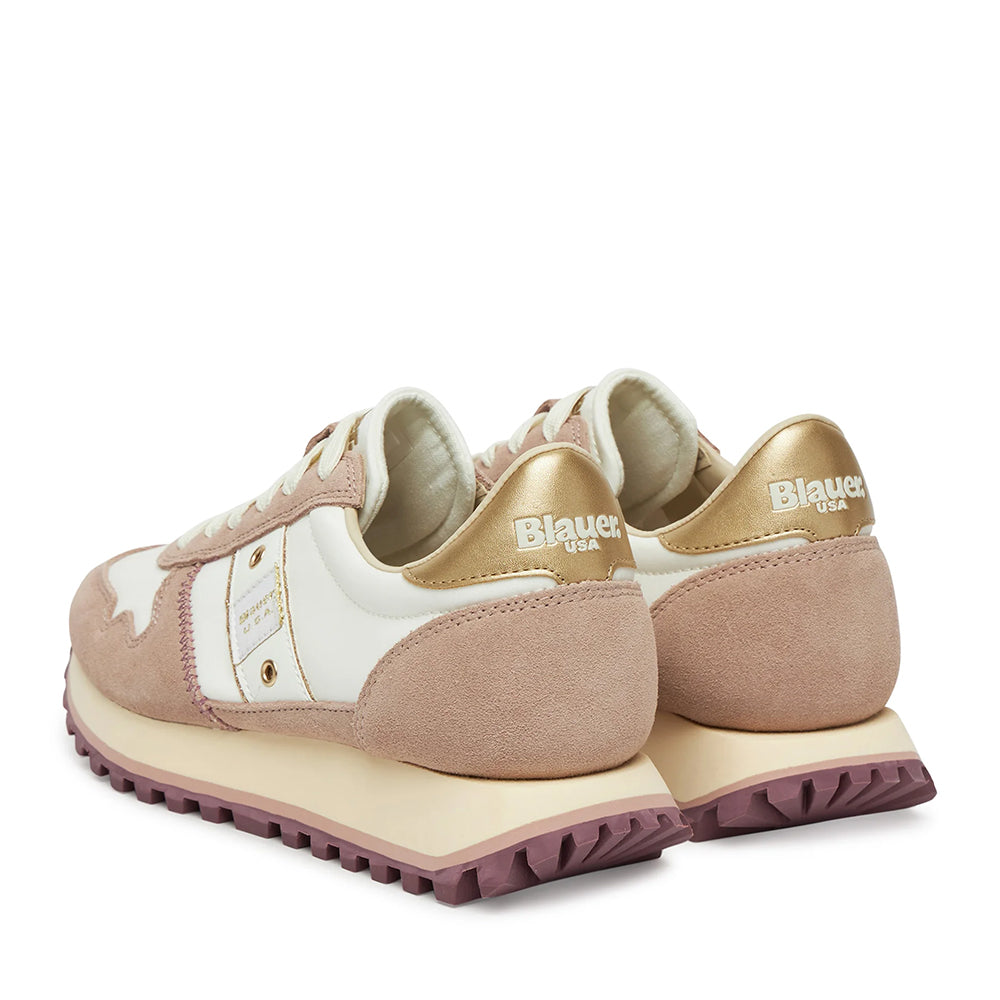 Sneakers Donna BLAUER linea Millen 03 in Nylon White Nude