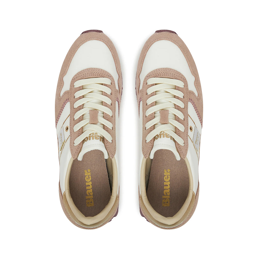 Sneakers Donna BLAUER linea Millen 03 in Nylon White Nude