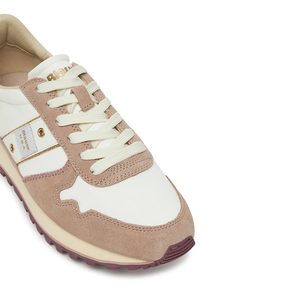 Sneakers Donna BLAUER linea Millen 03 in Nylon White Nude