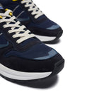 Sneakers Uomo BLAUER Ray 01 in Nylon e Suede Navy Yellow
