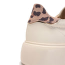 Sneakers Donna BLAUER linea Venus 01 in Pelle colore Cream Leopard