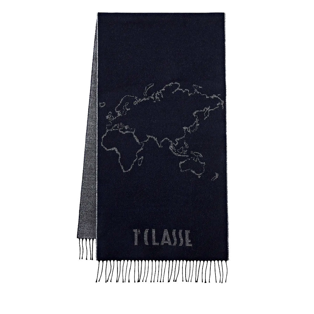 Sciarpa 40 x 170 cm 1A Classe Alviero Martini linea Geo Filetto Blu Cobalto S606
