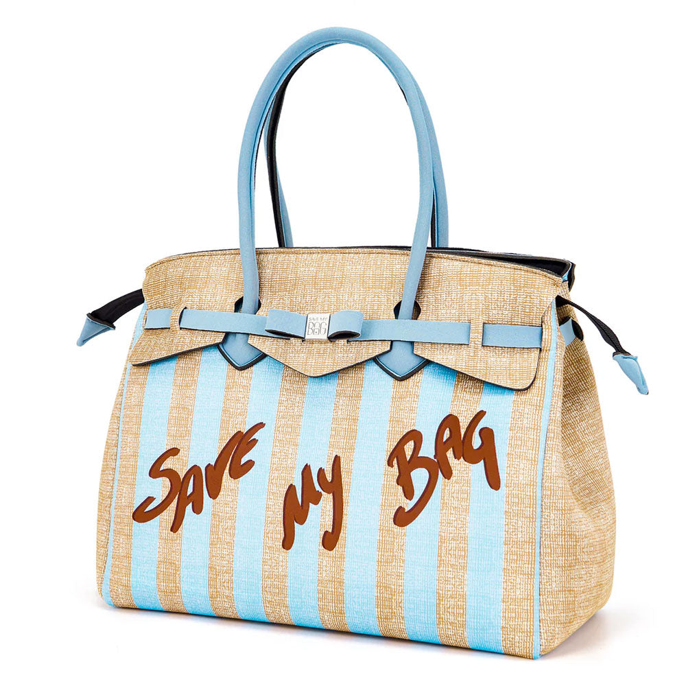 Borsa Donna a Spalla SAVE MY BAG in Lycra linea Miss Misura XL Colore Azzurro