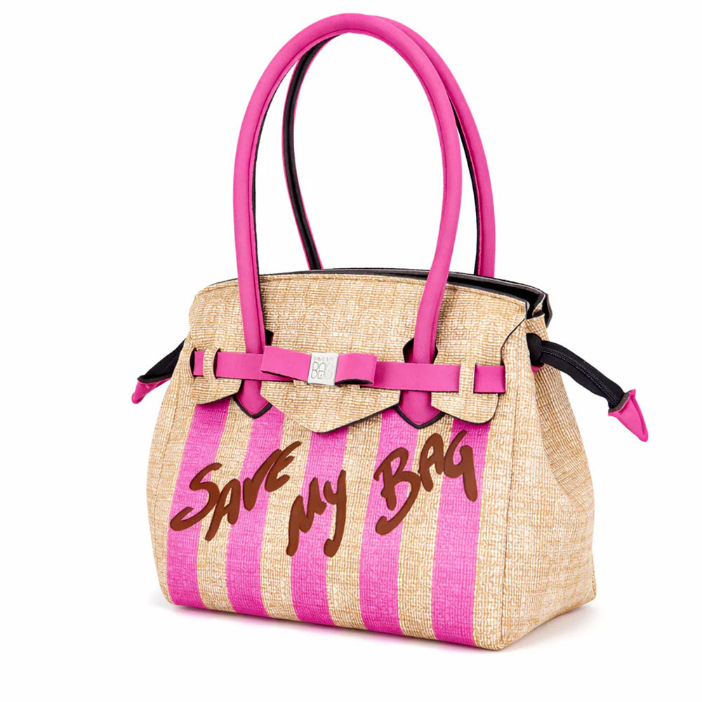 Borsa Donna a Spalla SAVE MY BAG in Lycra linea Miss Misura XL Colore Fuxia