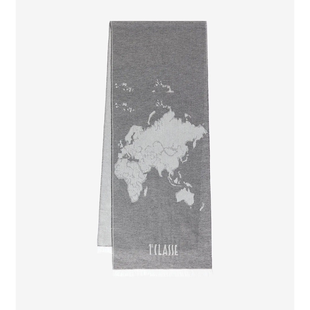 Sciarpa 40 x 180 cm 1A Classe Alviero Martini linea Geo Filetto Grigio Antracite S668