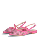 Scarpe Donna LIU JO Viola 08 Slingback in Suede Rosa con Strass