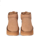 Scarpe Donna LIU JO Jane 01 Stivaletti Platform Imbottiti in Suede color Cognac