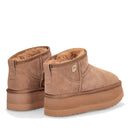 Stivaletti Donna Platform LIU JO Jane 01 Imbottiti in Suede color Cognac