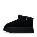 Damenschuhe LIU JO Jane 01 gepolsterte Plateau-Stiefeletten aus schwarzem Wildleder