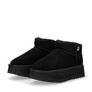 Damenschuhe LIU JO Jane 01 gepolsterte Plateau-Stiefeletten aus schwarzem Wildleder