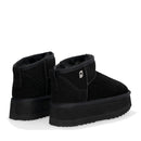 Damenschuhe LIU JO Jane 01 gepolsterte Plateau-Stiefeletten aus schwarzem Wildleder