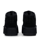 Damenschuhe LIU JO Jane 01 gepolsterte Plateau-Stiefeletten aus schwarzem Wildleder