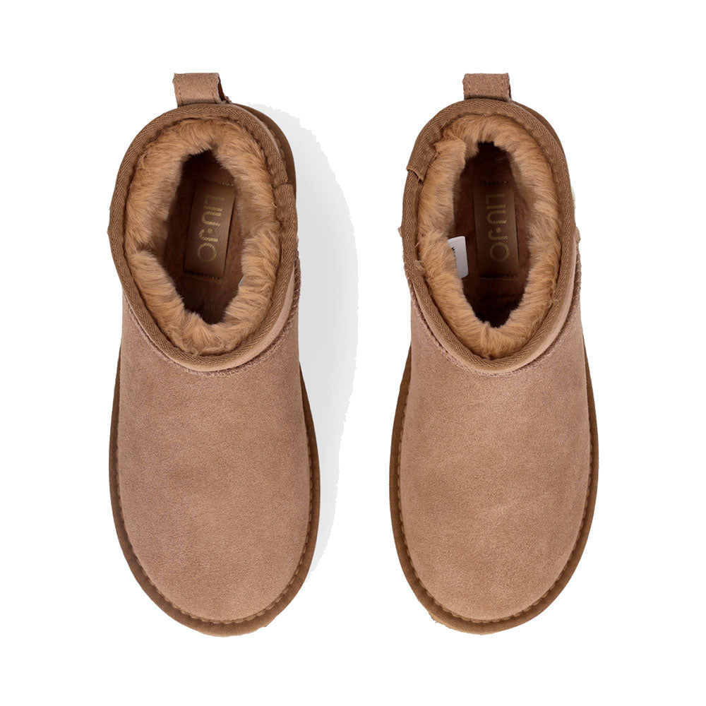 Stivaletti Mini Donna Imbottiti LIU JO Jil 01 in Suede color Cognac