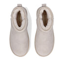 Damenschuhe LIU JO Jil 01 Mini gepolsterte Stiefeletten aus sandfarbenem Wildleder