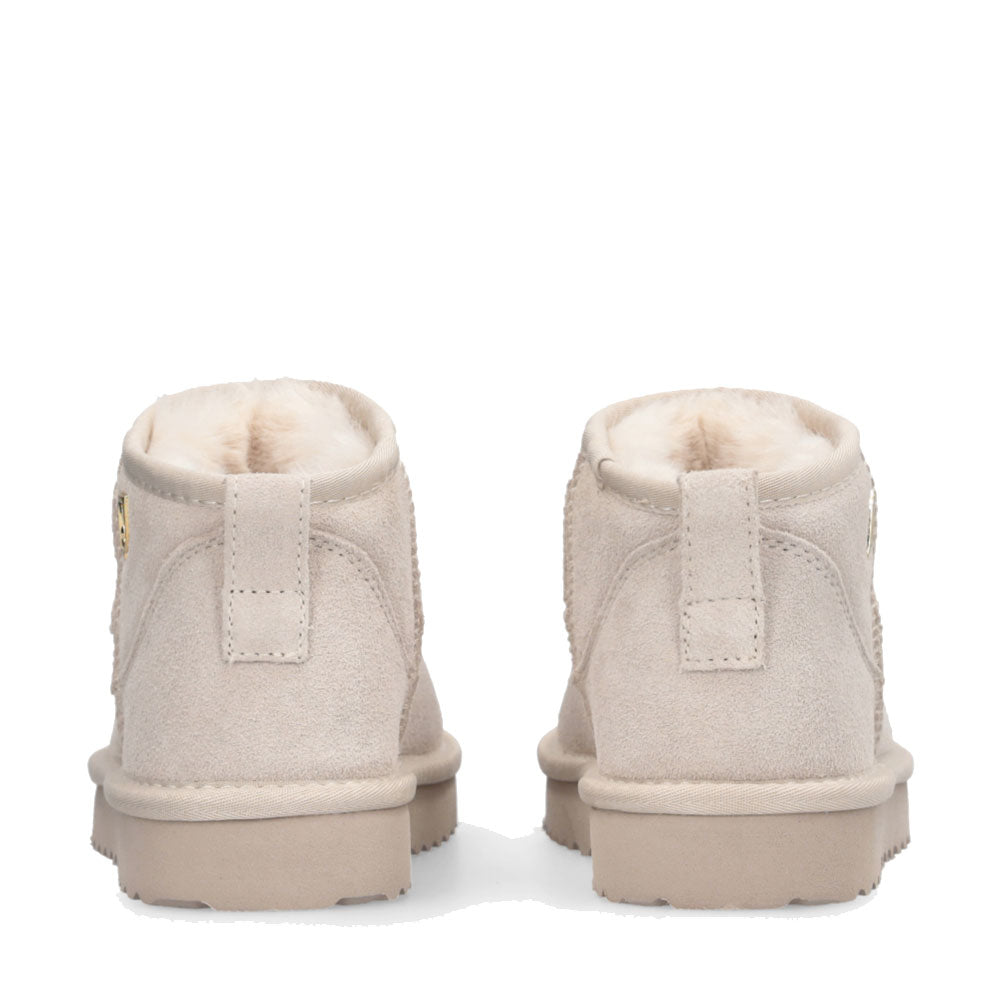 Damenschuhe LIU JO Jil 01 Mini gepolsterte Stiefeletten aus sandfarbenem Wildleder