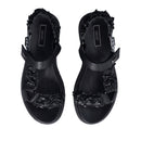 Sandali Platform LIU JO Frida 28 con Fascette Effetto Crackle Nero