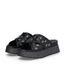 Ciabatte Platform LIU JO Frida 30 Nero con Logo All Over