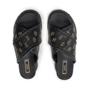 Ciabatte Platform LIU JO Frida 30 Nero con Logo All Over