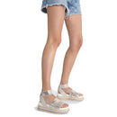 Sandali Platform Donna LIU JO Frida 33 in Tessuto Elastico Beige