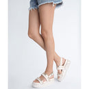 Sandali Platform Donna LIU JO Sommer 03 in Nappa con Inserti Metallici color Burro