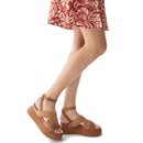 LIU JO Frida 38 
Braune Plateau Sandalen aus Seil mit Strass