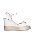 LIU JO Karen 11 Keilsandalen aus weißem Leder