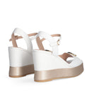 LIU JO Karen 11 Keilsandalen aus weißem Leder