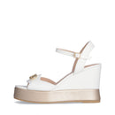 LIU JO Karen 11 Keilsandalen aus weißem Leder