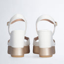 LIU JO Karen 11 Keilsandalen aus weißem Leder