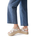 LIU JO Panarea 02 
Plateausandalen aus goldfarbenem laminiertem Canvas