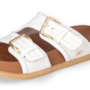 LIU JO Loren 09 
Doppelband-Slipper mit auffälligen Riemen Off White