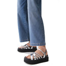 Sandali Platform LIU JO Panarea 03 con Fascette Incrociate a Specchio Silver