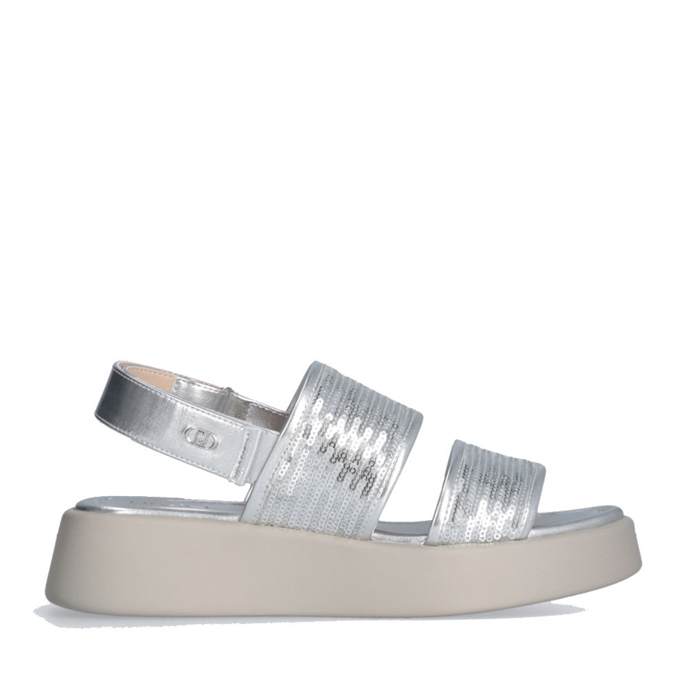 Sandali Platform LIU JO Amber 01 con Paillettes Silver