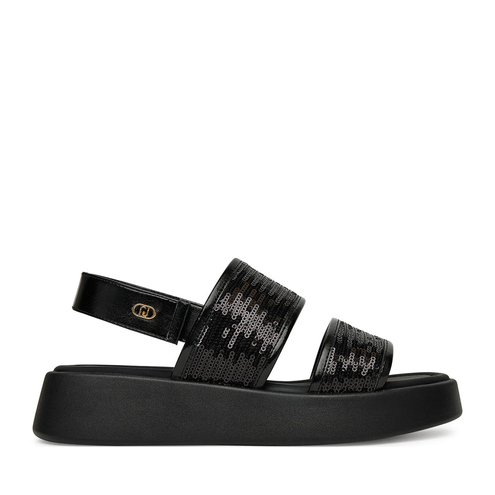 Sandali Platform LIU JO Amber 01 con Paillettes colore Nero