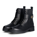 Anfibi Donna LIU JO New Nancy Eco 2-1 in Pelle Nera con Inserto Elastico