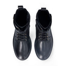 Anfibi Donna LIU JO New Nancy Eco 2-1 in Pelle Nera con Inserto Elastico