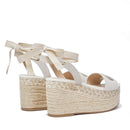 Sandali Donna con Zeppa LIU JO Bali 02 in Canvas Beige
