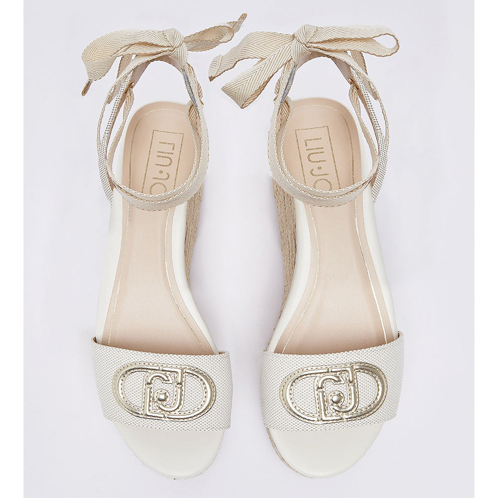 Sandali Donna con Zeppa LIU JO Bali 02 in Canvas Beige