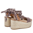 Sandali Donna con Zeppa LIU JO Bali 03 in Tessuto stampa Animalier