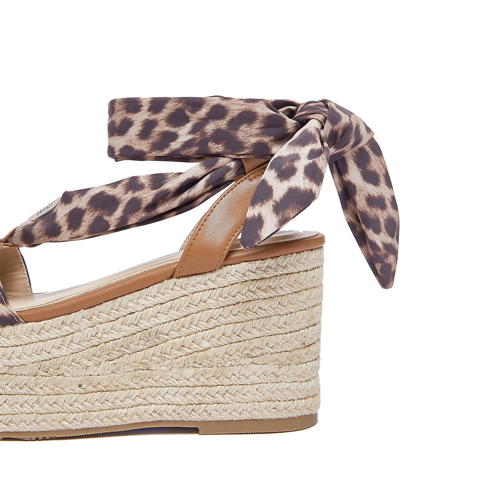 Sandali Donna con Zeppa LIU JO Bali 03 in Tessuto stampa Animalier