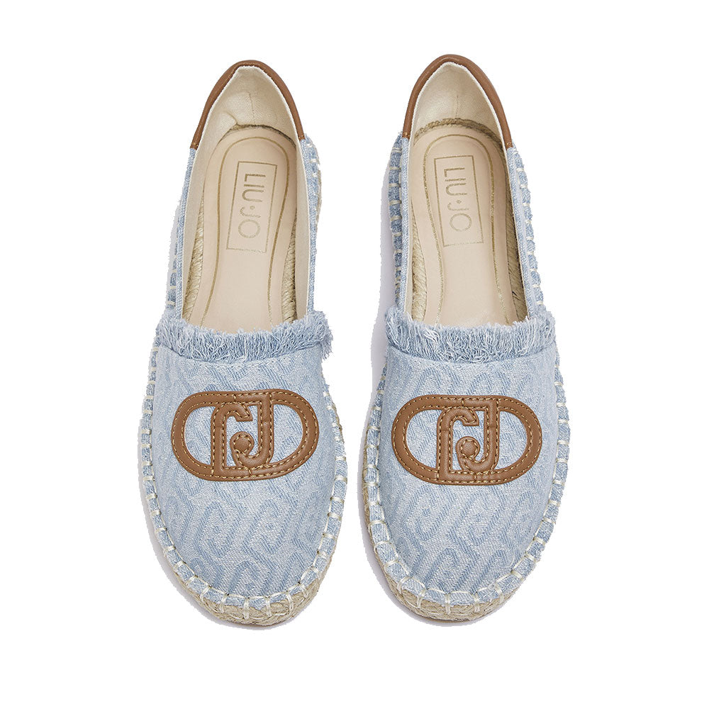 Espadrillas Donna LIU JO Capri 01 in Denim Jacquard Light Blue