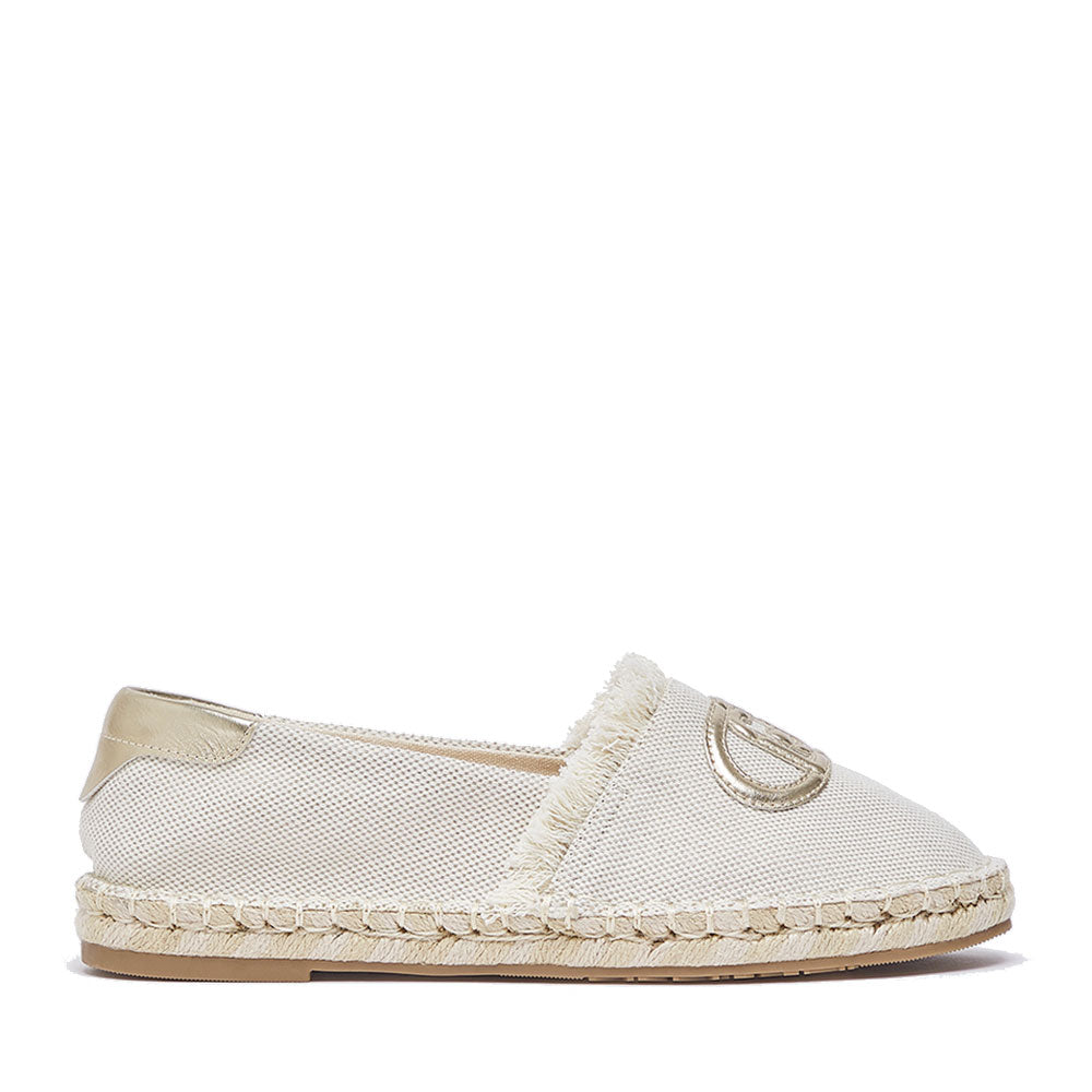 Espadrillas Donna LIU JO Capri 01 in Canvas Beige con Maxi Logo
