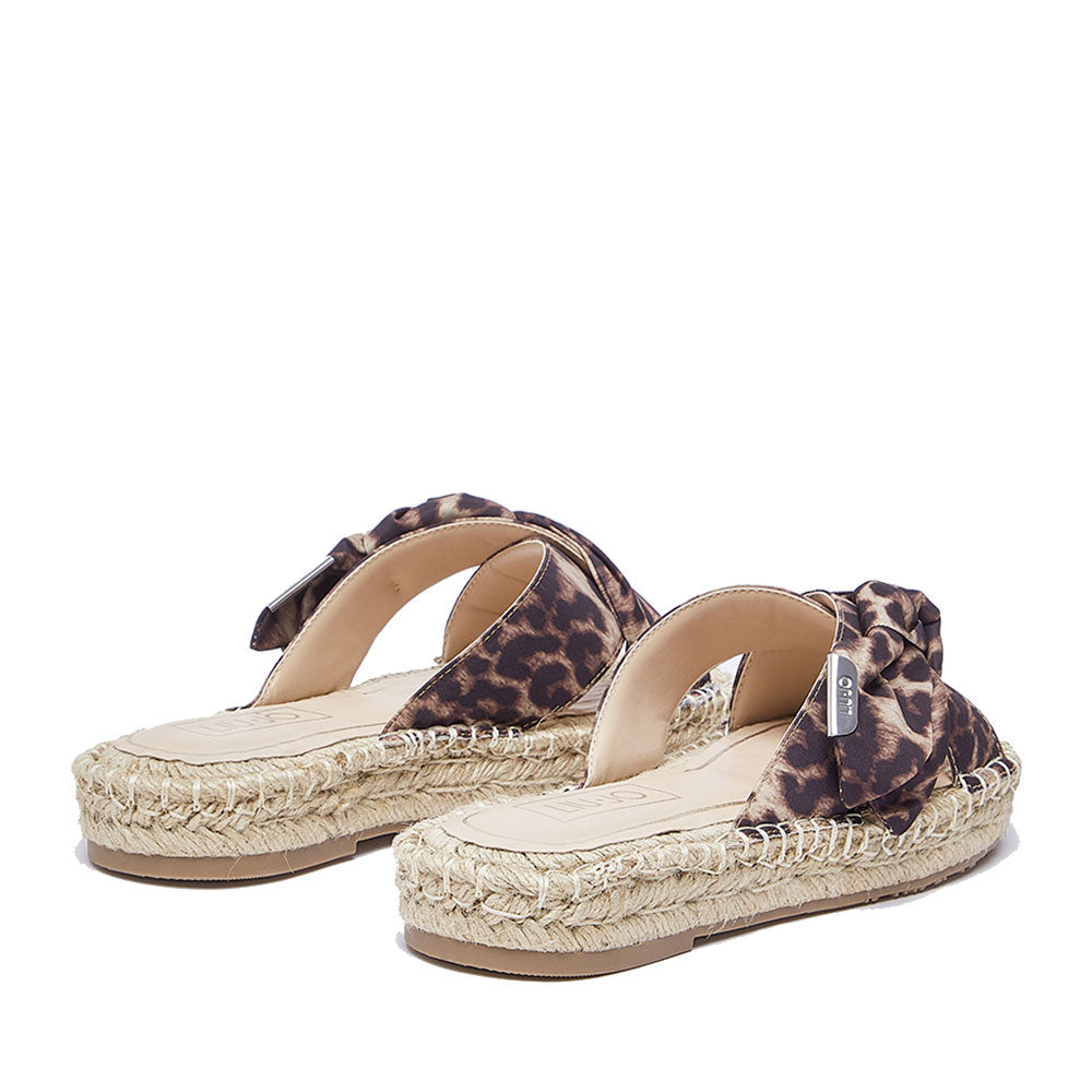 Ciabatte Donna Modello Espradillas LIU JO Paros 03 in Tessuto Stampa Animalier