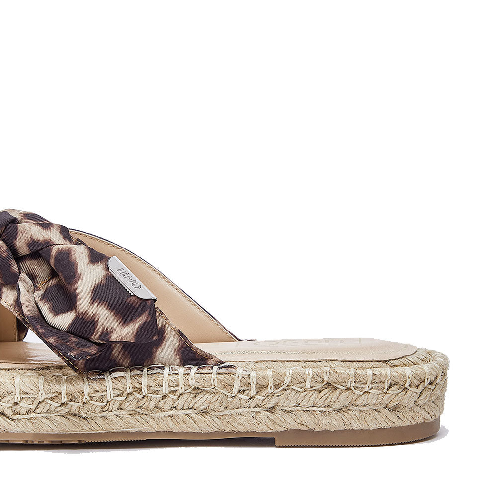 Ciabatte Donna Modello Espradillas LIU JO Paros 03 in Tessuto Stampa Animalier