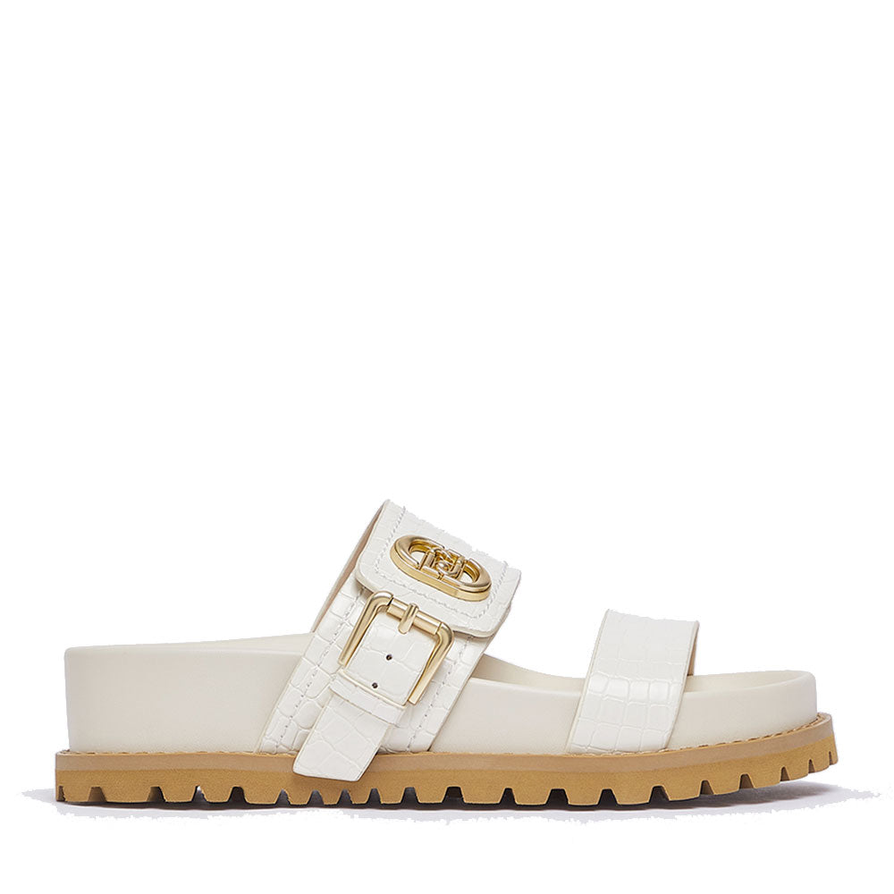 Ciabatte Donna Doppia Fascia LIU JO Livia 02 stampa Cocco color Latte