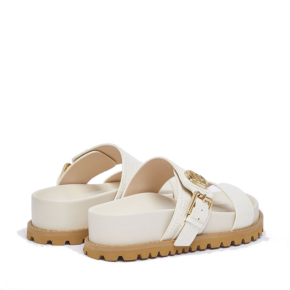 Ciabatte Donna Doppia Fascia LIU JO Livia 02 stampa Cocco color Latte