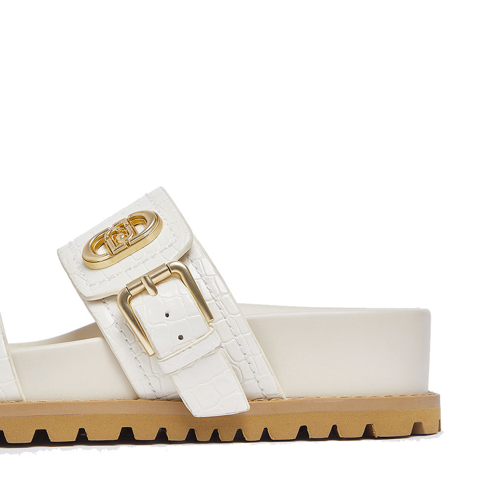 Ciabatte Donna Doppia Fascia LIU JO Livia 02 stampa Cocco color Latte