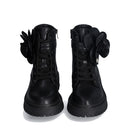 Scarpe Donna LIU JO Rumi 23 Anfibi in Pelle Nera con Fiore