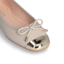 Damenschuhe LIU JO Dafne 01 Savana-farbene Nappa-Ballerinas