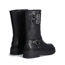 Stivali Donna LIU JO Rumi 26 Biker Boots in Pelle Nera